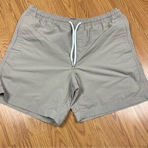 RSQ Khaki Nylon Casual Swim Shorts Size Medium